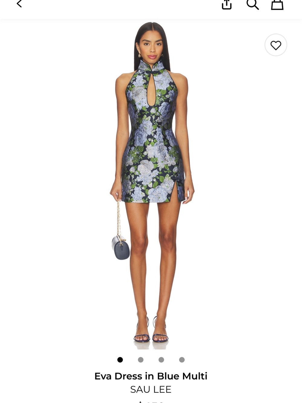 Sau Lee Eva Dress in Blue Multi